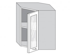 1.60.3у Шкаф настенный (h=720) угловой на 600мм со стекл. дверцей в Стрежевом - strezhevoj.magazinmebel.ru | фото