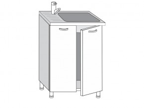 2.60.2мн Шкаф-стол на 600мм под накладную мойку с 2-мя дверцами в Стрежевом - strezhevoj.magazinmebel.ru | фото