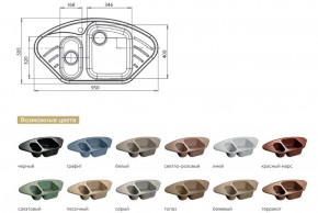 Каменная мойка GranFest Corner GF-C960E в Стрежевом - strezhevoj.magazinmebel.ru | фото - изображение 2