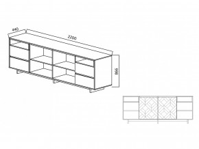 Комодино Moderno-2200 Ф2 в Стрежевом - strezhevoj.magazinmebel.ru | фото - изображение 4