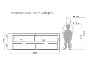 Кровать-тахта Svogen с ящиками и бортиком натура без покрытия в Стрежевом - strezhevoj.magazinmebel.ru | фото - изображение 3