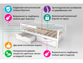 Кровать-тахта Svogen с ящиками и бортиком натура без покрытия в Стрежевом - strezhevoj.magazinmebel.ru | фото - изображение 4