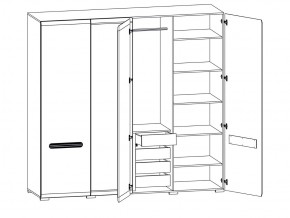 Шкаф 205-SZF2D2L/21/22 Ацтека белый в Стрежевом - strezhevoj.magazinmebel.ru | фото - изображение 2